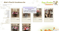 Desktop Screenshot of kleinsfloralandgreenhouses.com